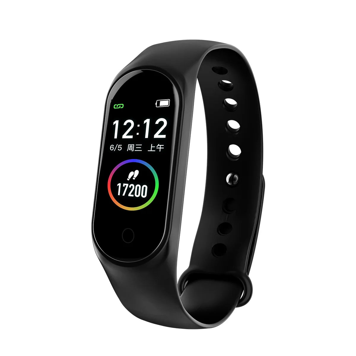 Bluetooth Exercise Step Counting, Information Reminder, Alarm Clock, Heart Rate, Sleep Health Monitoring, Gift M4 Smart Bracelet