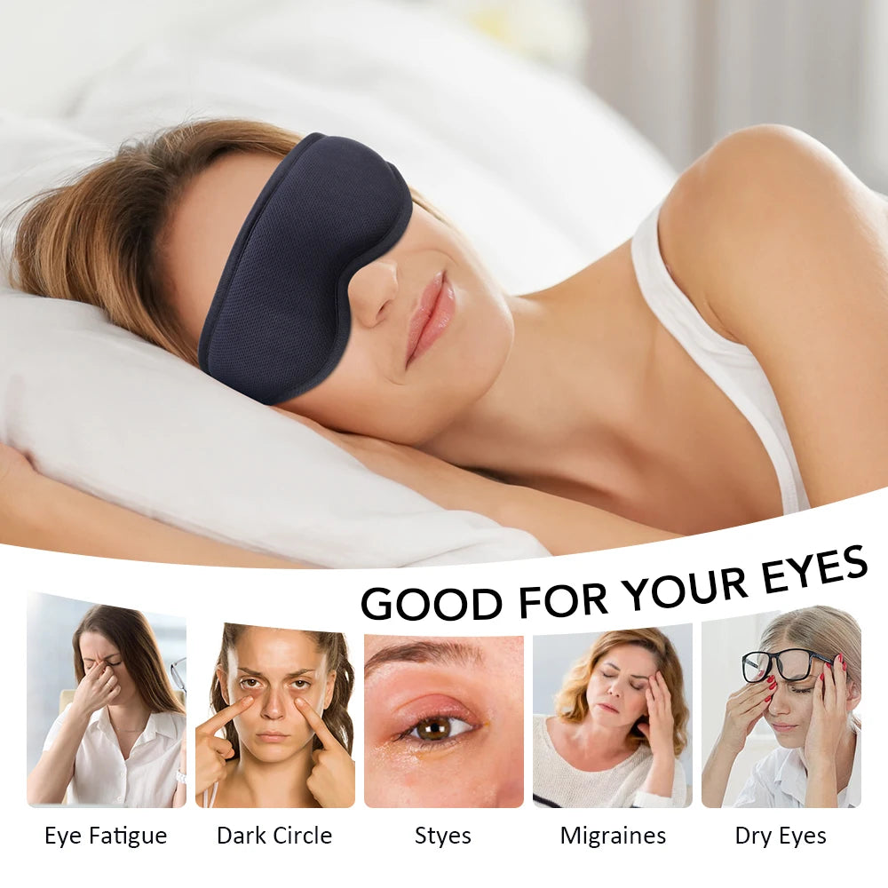 Heated Eye Massager Mask for Stress Relief - Portable Wellness Device Relaxation Treatment Tidesmit