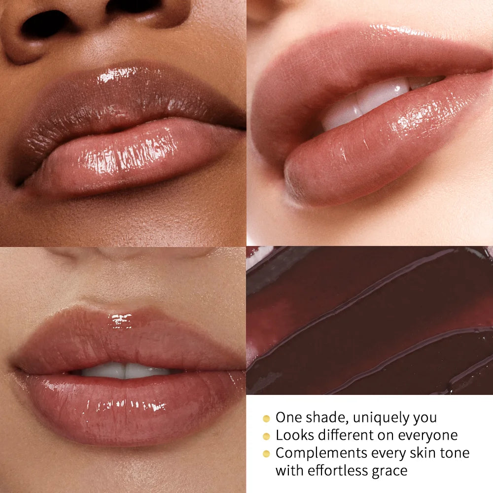 Moisturizing honey lip balm with a high-shine, glossy finish that hydrates and plumps lips for a natural look.