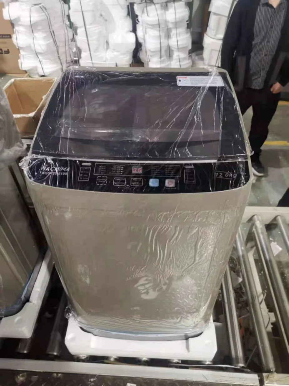 Tidesmit 12kg top load fully automatic washing machine, detailed view of control panel and drum interior