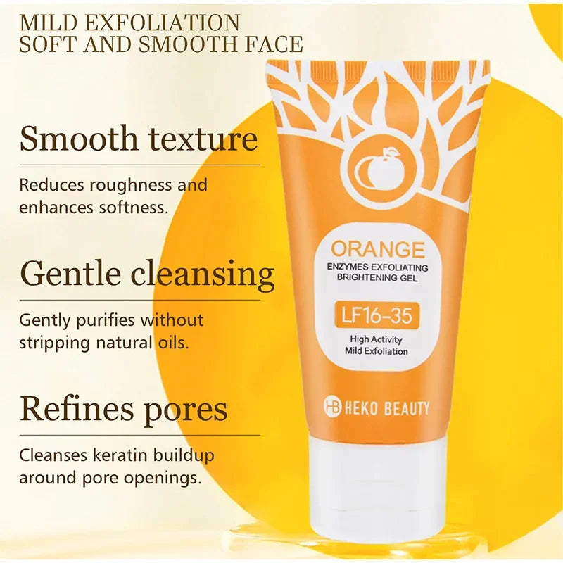 Orange Exfoliating Gel for Face and Body - Deep Pore Cleanser (50g-100g) Scrubs Treatments Tidesmit