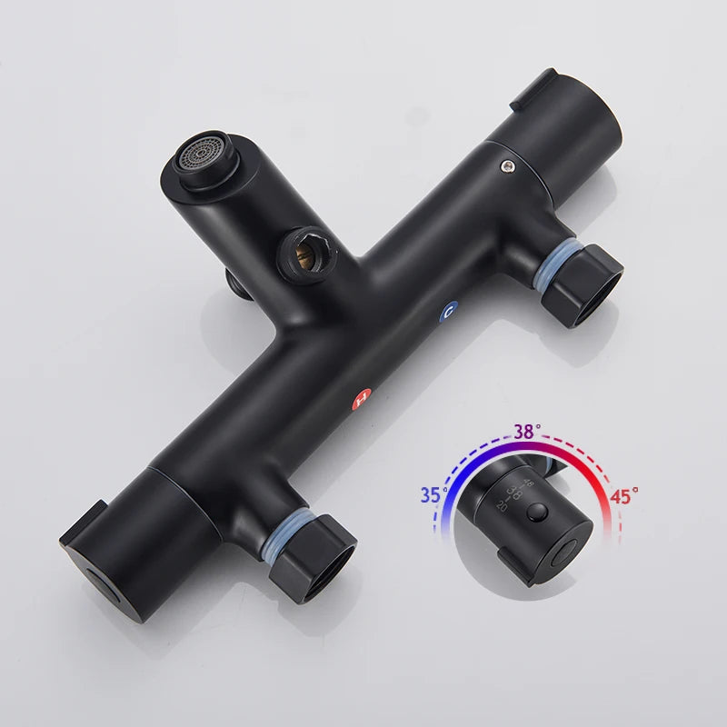 Thermostatic Shower Faucet Mixing Valve Thermostatic Faucet Shower Faucet Bathroom Combination Water Long Spout Bathtub Faucet