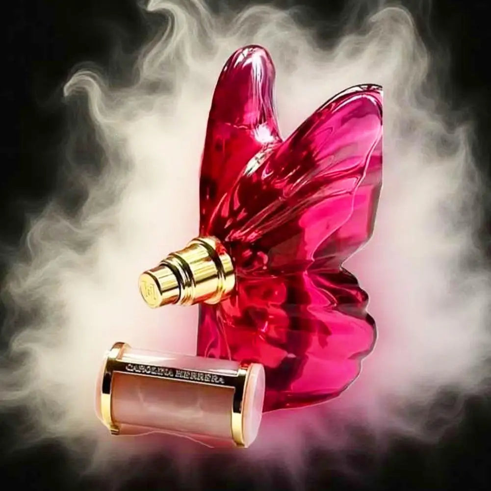 Carolina Herrera butterfly bottle EDP for women & men. Unisex fruity & floral long-lasting perfume spray.