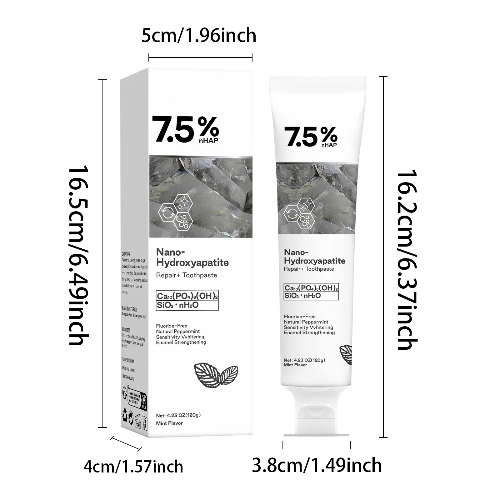 Tidesmit 120g Nano Hydroxyapatite teeth whitening toothpaste for removing coffee stains and fresh breath