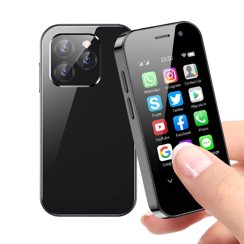 SOYES XS14 Pro 3.0in 4G Mini Smartphone Android 9.0 Dual Sim Face ID Dual Camera WIFI Bluetooth FM Hotspot GPS OTG Mobile Phone