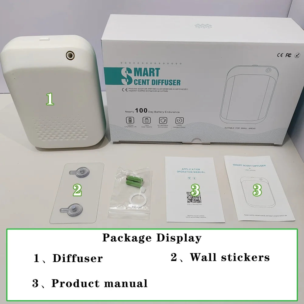 Battery Aroma Diffuser Coverage 300m³ Essential Oil Diffuser Scent Machine Bluetooth Control Air Purifier Use Battery Fragrance