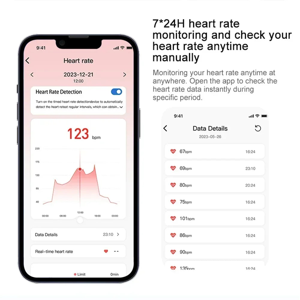New Health Tracker Smart Ring, Heart Rate Blood Oxygen Monitoring Multi-sport Modes IP68 Waterproof for Men Women Sleep Fitness