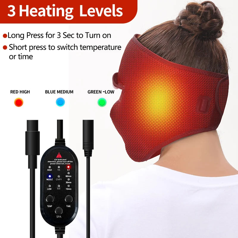 Heated Face Mask for Facial Relief & Circulation - Tidesmit Wellness Massage Cushion Tidesmit