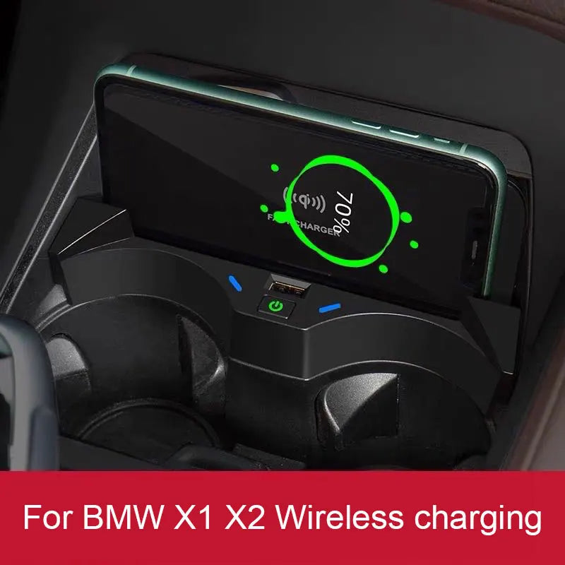 Wireless Charger for BMW X1 F48 & X2 F39 - 15W Fast Qi Certified Pad Tidesmit