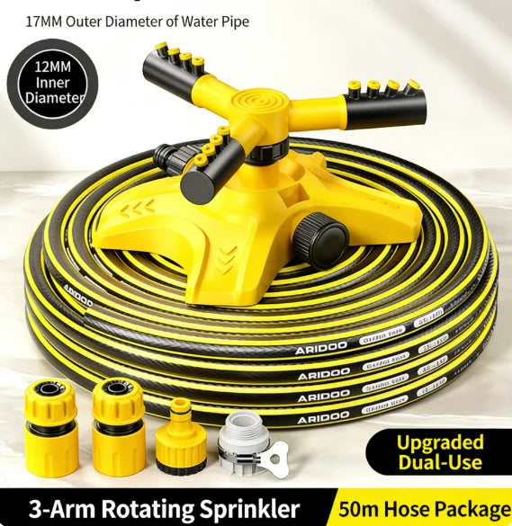 360 °   Automatic Rotating Water Pipe Set, Garden Lawn Sprinkler, Yard Tree Coverage Watering Irrigation Sprayer