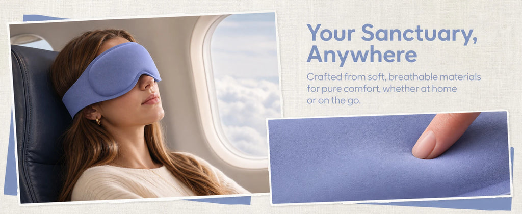 Sleep Eye Mask, 3D contour design with gravity beads inside, weighted Eye Mask 100% light blocking, relieving eye fatigue
