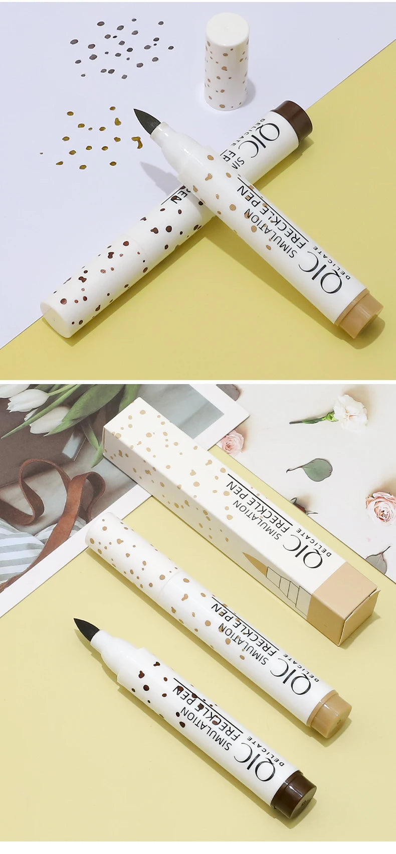 Tidesmit waterproof fake freckles pen for natural dotted makeup look close-up product detail