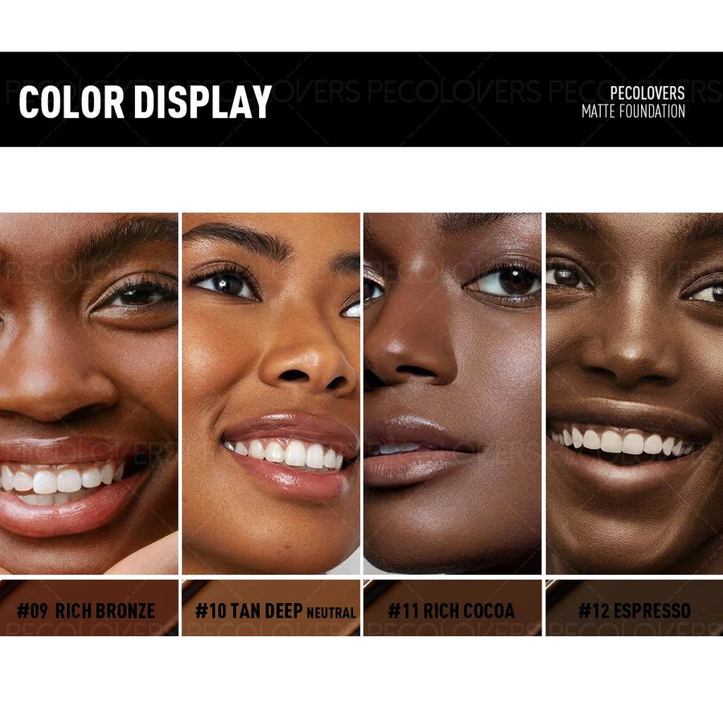 Tidesmit full coverage face foundation texture close-up featuring long-lasting waterproof and oil-control benefits
