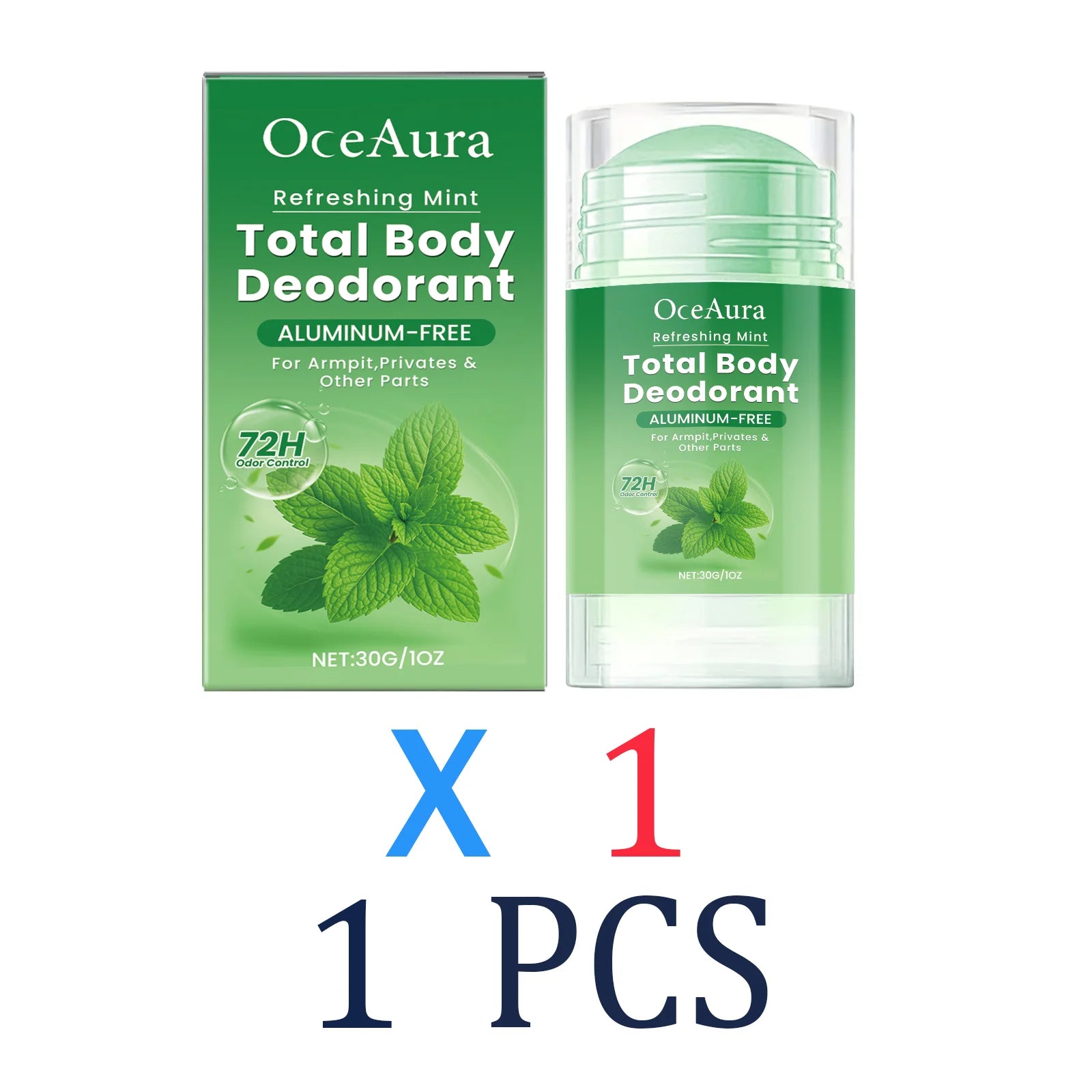 Tidesmit 30g mint body care stick for long-lasting freshness, odor purification, and gentle non-greasy moisturizing.