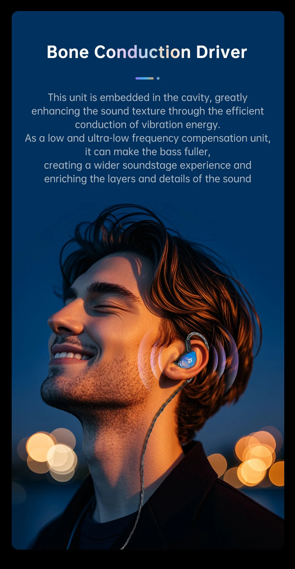 Dual Dynamic Driver IEM Earphones with Detachable Cable Tidesmit