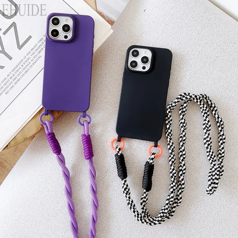 iPhone 16 Pro Max Crossbody Case with Shockproof Lanyard TPU Cover Tidesmit