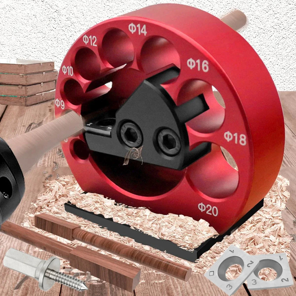 8-Hole Dowel Maker Jig Kit 8mm-20mm with Carbide Blades Woodworking Electric Drill Round Rod Milling Auxiliary Tool