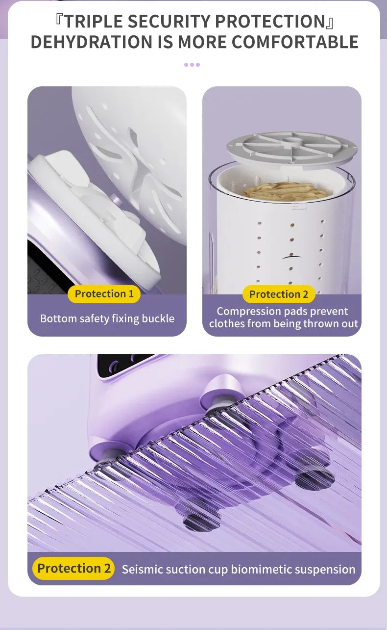 Tidesmit 2L Wireless Mini Portable Washing Machine