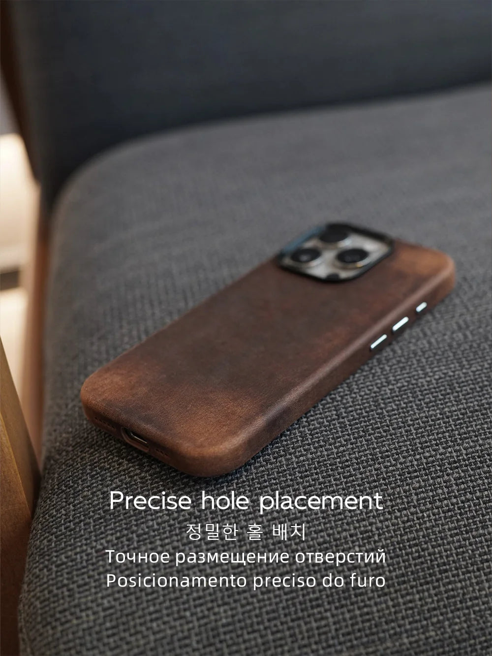 Horween Leather iPhone 16 Pro Max Case - Slim Protective Cover Tidesmit