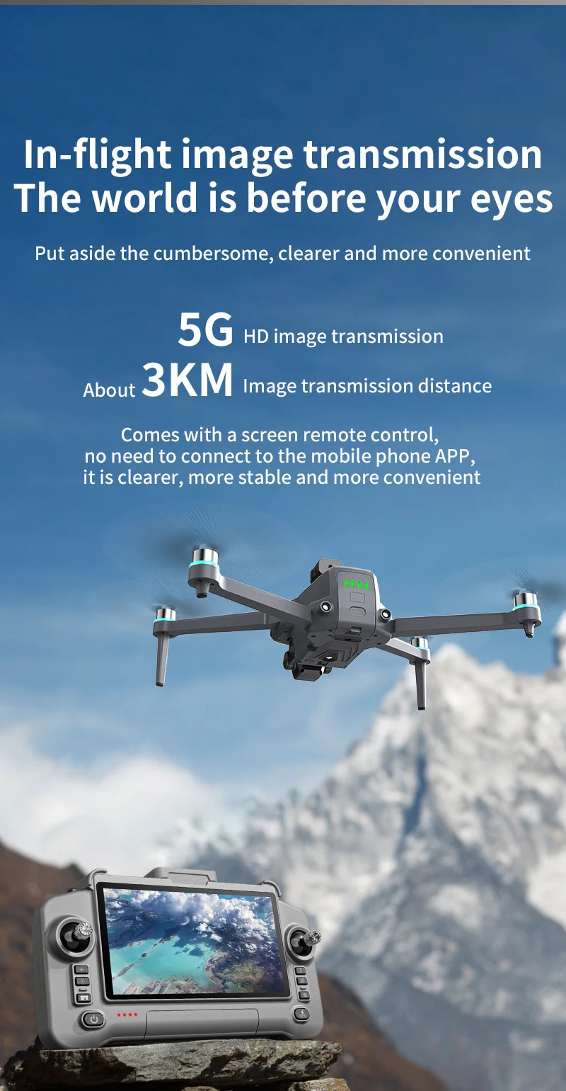 8K GPS Camera Drone with EIS Stabilization and Brushless Motor Tidesmit