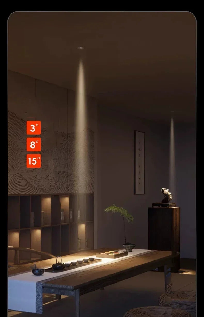 Ultra Thin Small Beam Angle Led Spotlights Spot Light Embedded 3W 5W 7W 3 8 15 Degree Ceiling Foco For Home Picture Art Museum