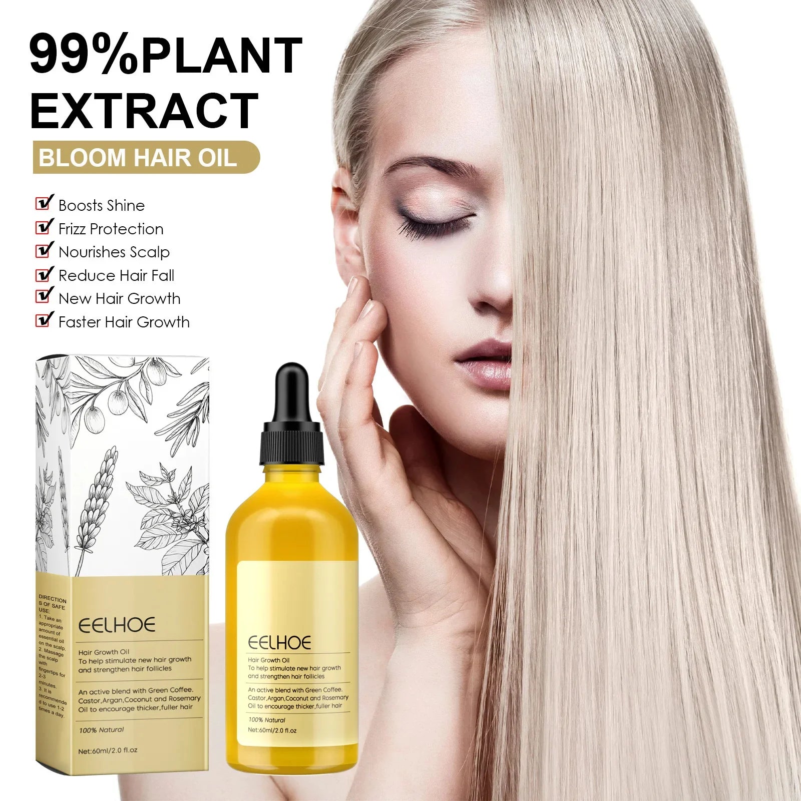 Tidesmit Hair Growth Essential Oil: Natural scalp treatment for anti-hair loss, faster growth, and healthy repair.