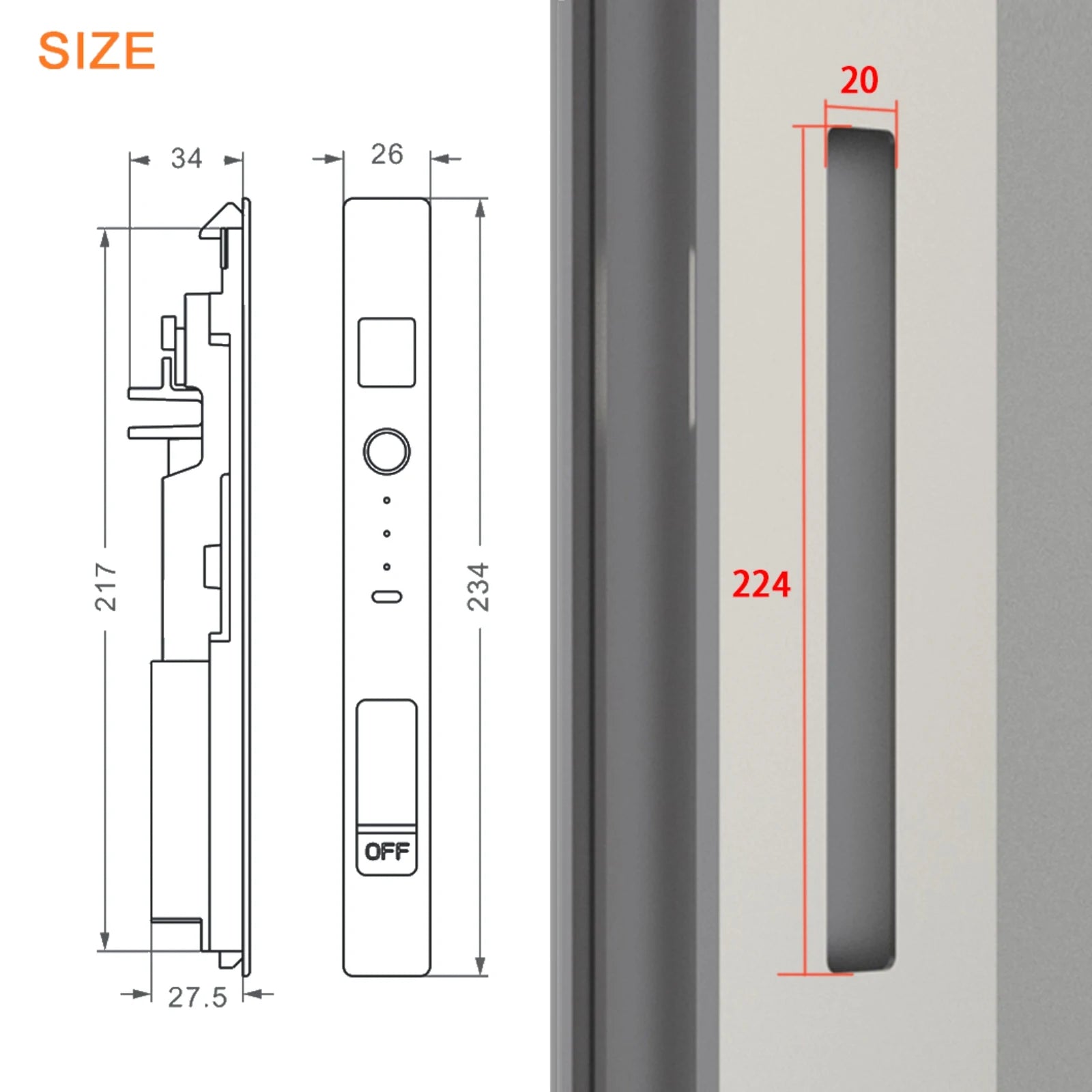 WINFREE Sliding Window Door Smart Lock Fingerprint Tuya Bluetooth Smart Window Lock  Special Aluminiun Profile Window Lock