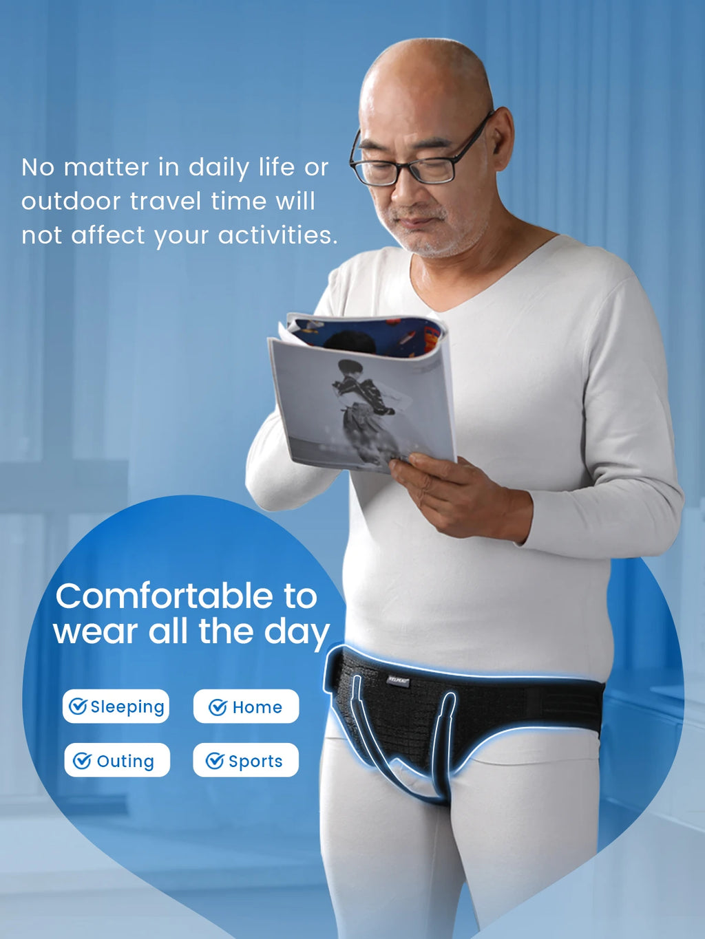 Hernia Belt for Inguinal Pain Relief - Adjustable Support for Daily Comfort Relaxation Treatment Tidesmit