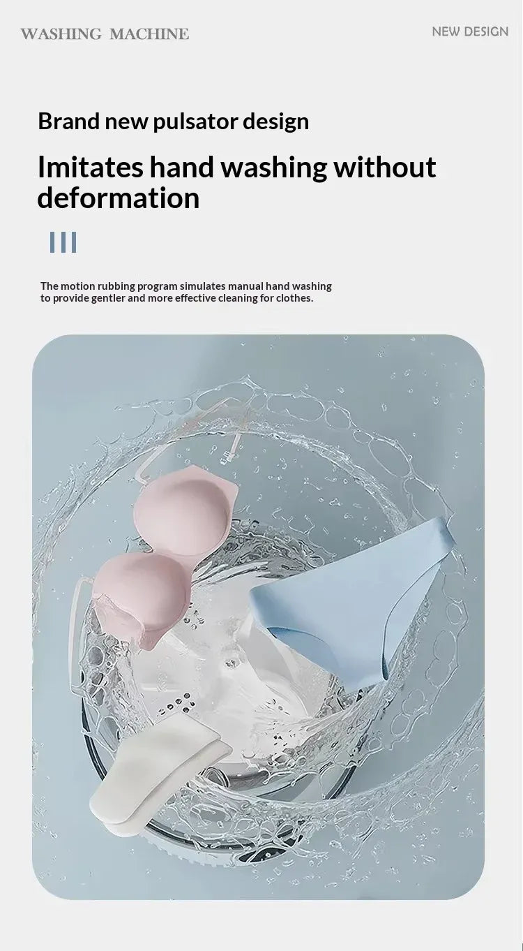 HOMEFISH Mini Portable LED Washing Machine 2000mAh
