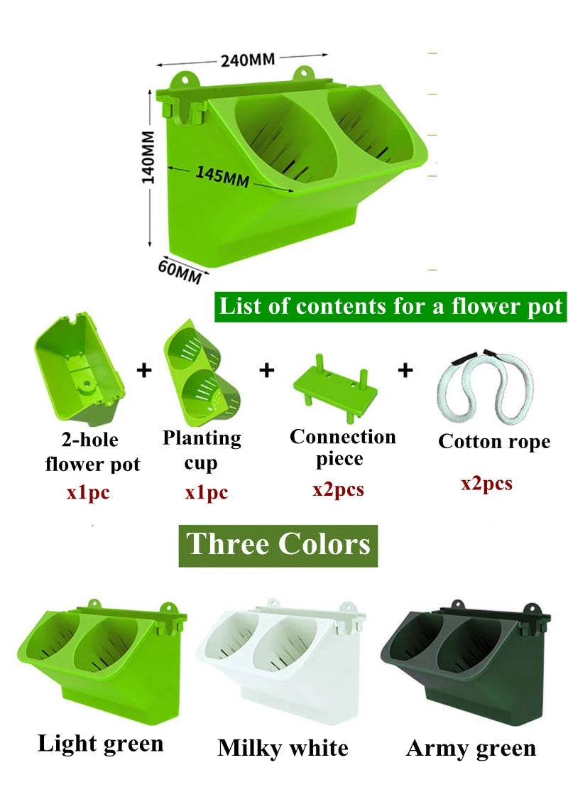 Plant Wall Flowerpot Modular Vertical Greening Basin Stackable Combination Wall Hanging Planter Flower Pots Garden Decoration
