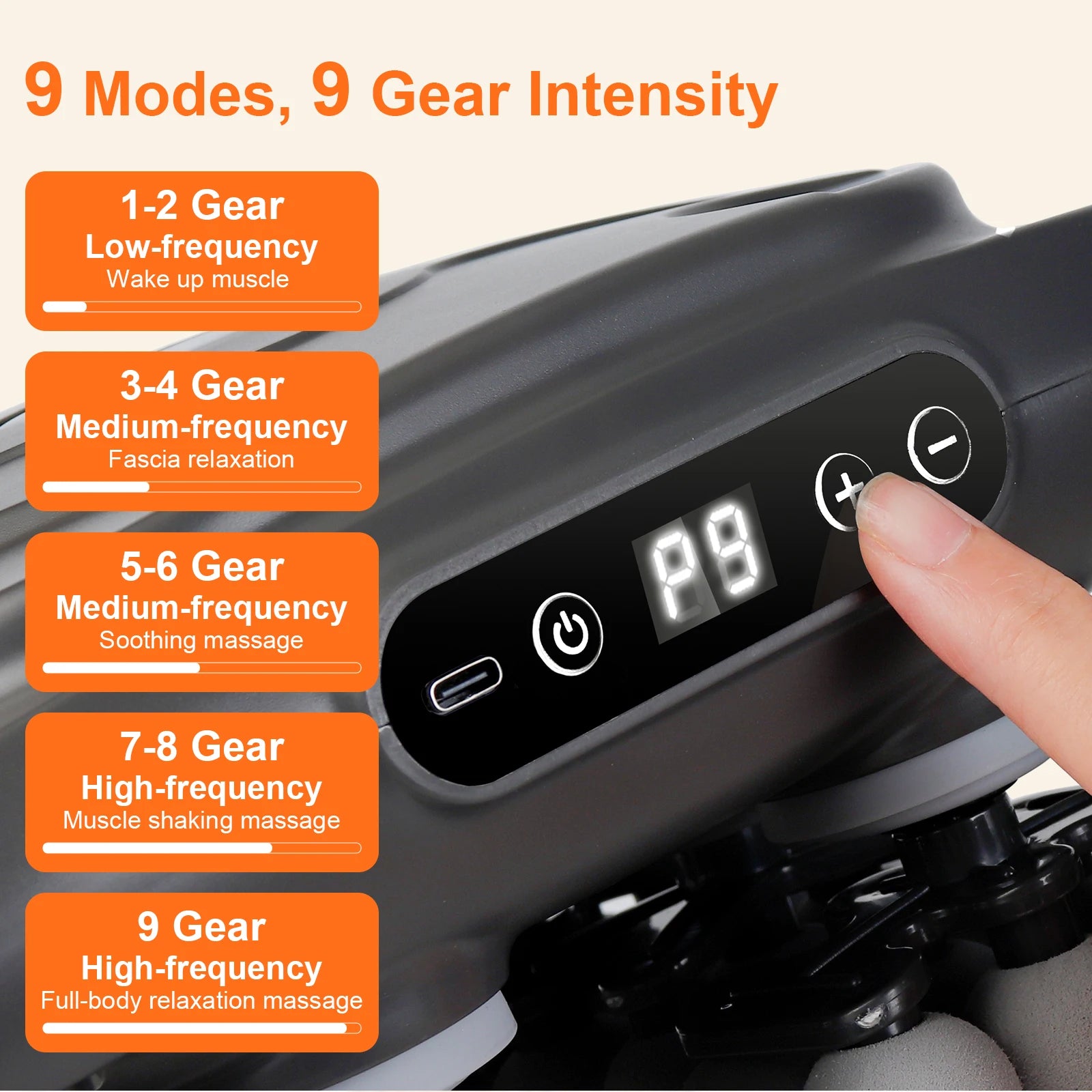 Deep Tissue Massage Gun - Portable Electric Massager with 42 Heads Body Shaping Massage Equipment Tidesmit