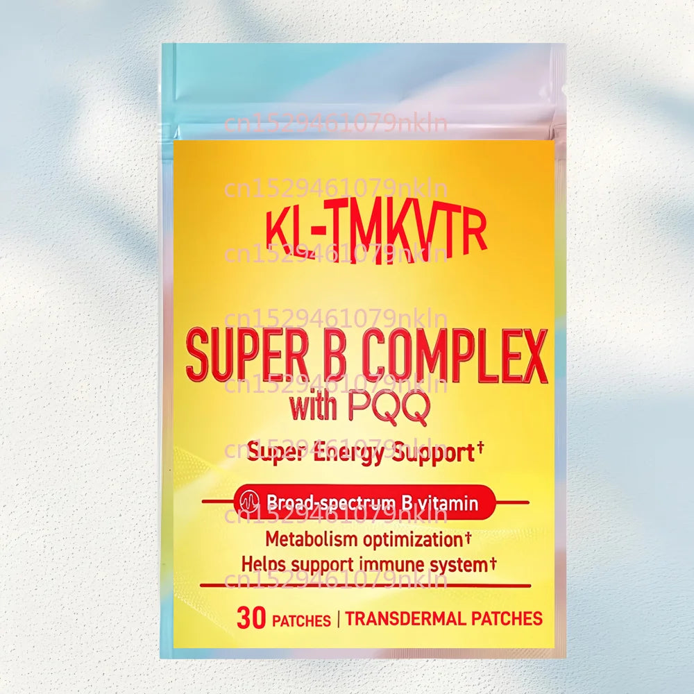 30 Patches Vitamin B Complex Plus Transdermal Patches with  - Energy, Nerve, Immune, Skin Support