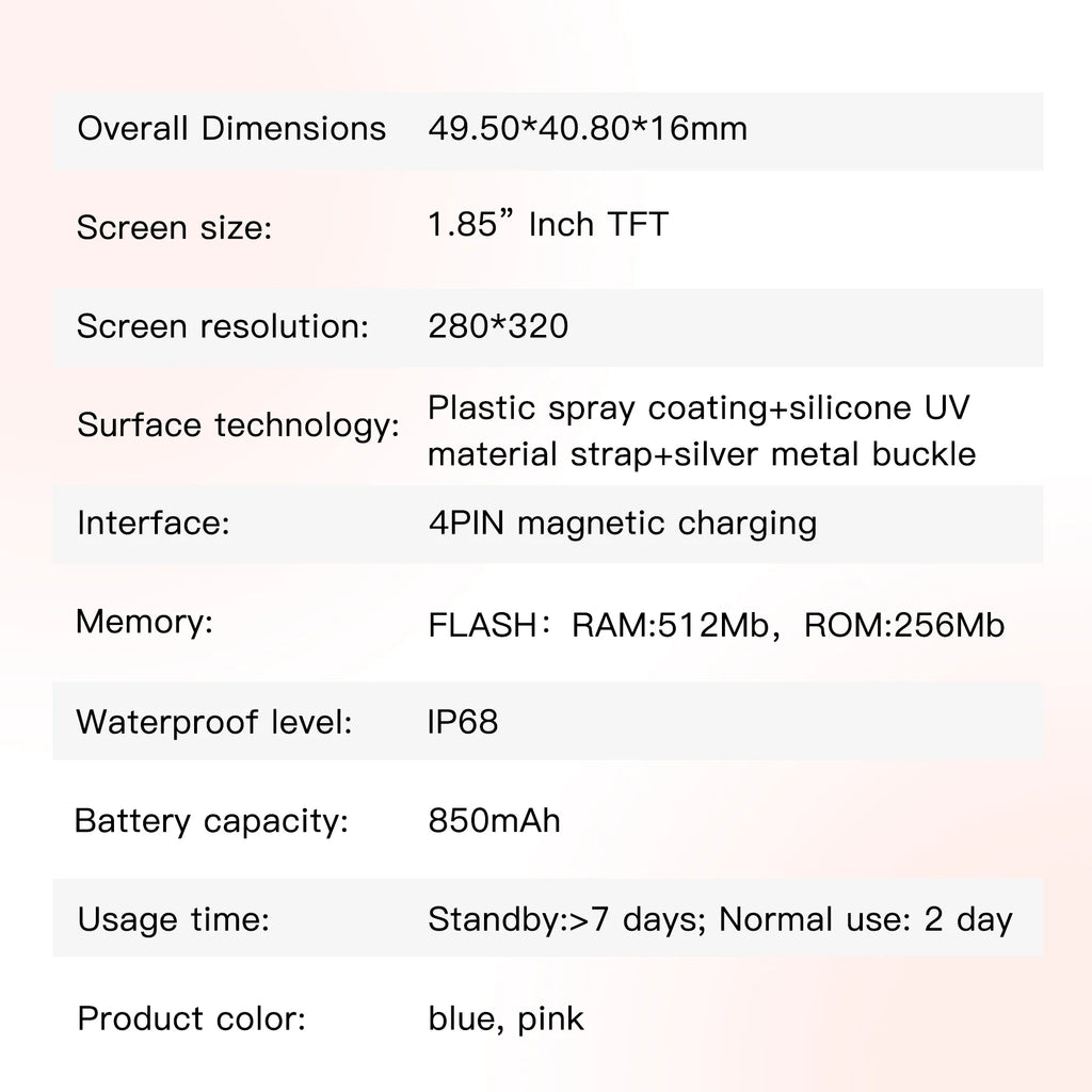 Blackview Z40 Pro Kids Smartwatch 1.83-inch TFT Screen GPS/SOS SIM 4G Smart Watch with Flashlight IP68 Waterproof Multi-wearing
