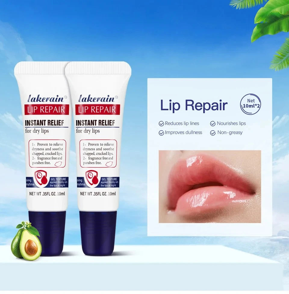 Lip Repair Gel: Instant Moisturizing Balm for Dry Lips - 2 Pack Lip Care Tidesmit