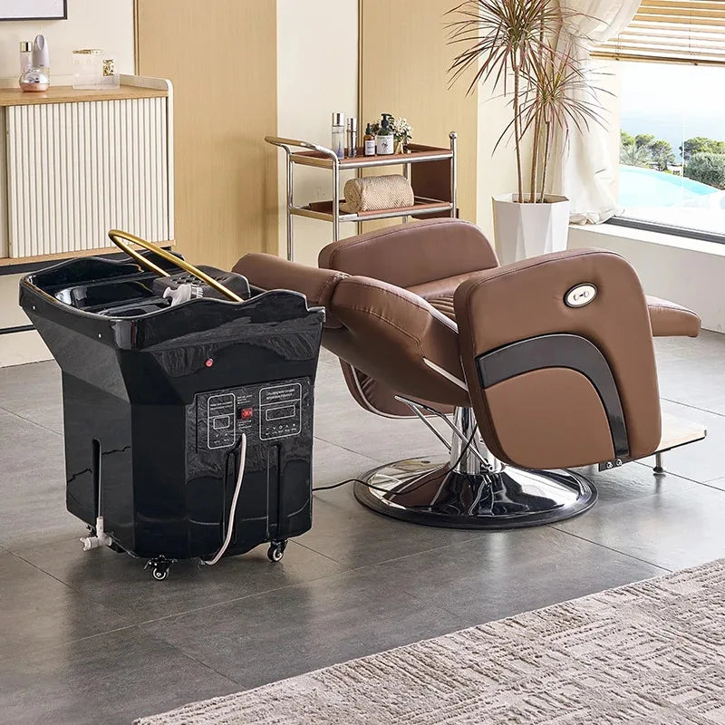 Portable Head Spa Bed with Water Tank - Adjustable Salon Shampoo Chair Massage Chairs Tidesmit