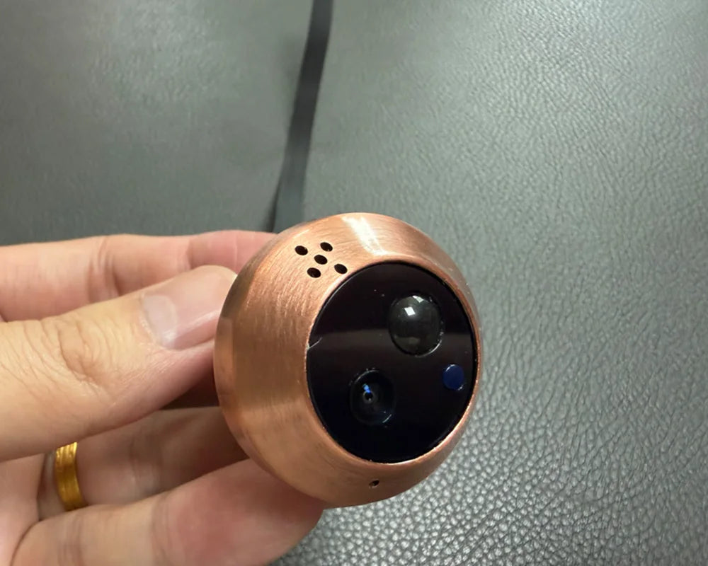 Battery Powered MINI Two Way Talk Tuya SmartLife APP 3MP Wide View 2.4G WiFi 940NM Infrared Digital Door Peephole Eye PIR Camera