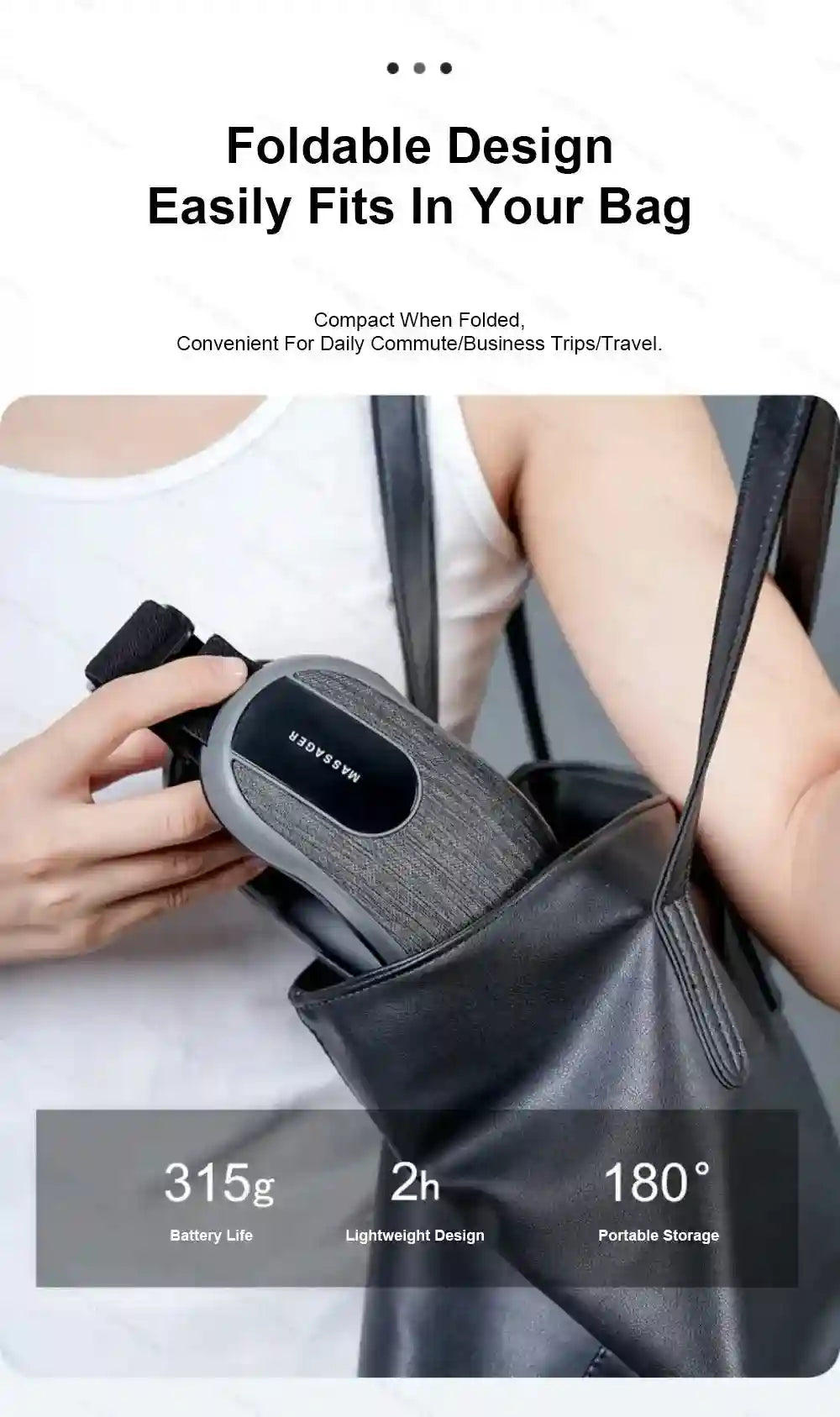 Smart Eye Massager with Heat and Air Compression - Black Eye Massage Instrument Tidesmit