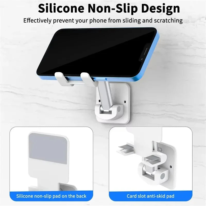 Wall Sticker Mount Tablet Stand Stretchable Arm Cell Phone Wall Holder Adjustable Wall Stand for IPad IPhone 4-12inch Universal