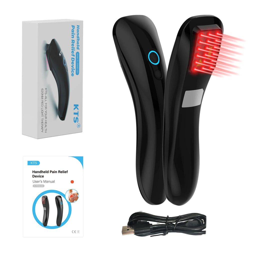 Laser Therapy Device for Pain Relief | 18-Diode Cold Laser Massager Back Massage Instrument Black set Tidesmit