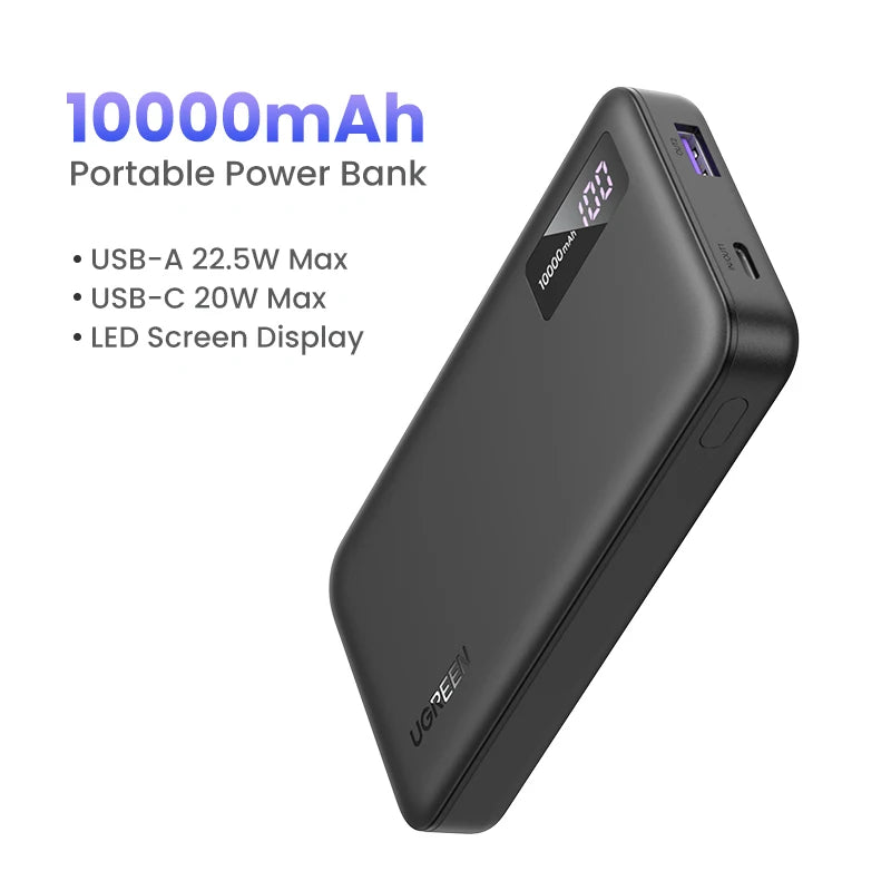Tidesmit 10000mAh Portable Power Bank, 22.5W USB-C Fast Charging 10000mAh Tidesmit