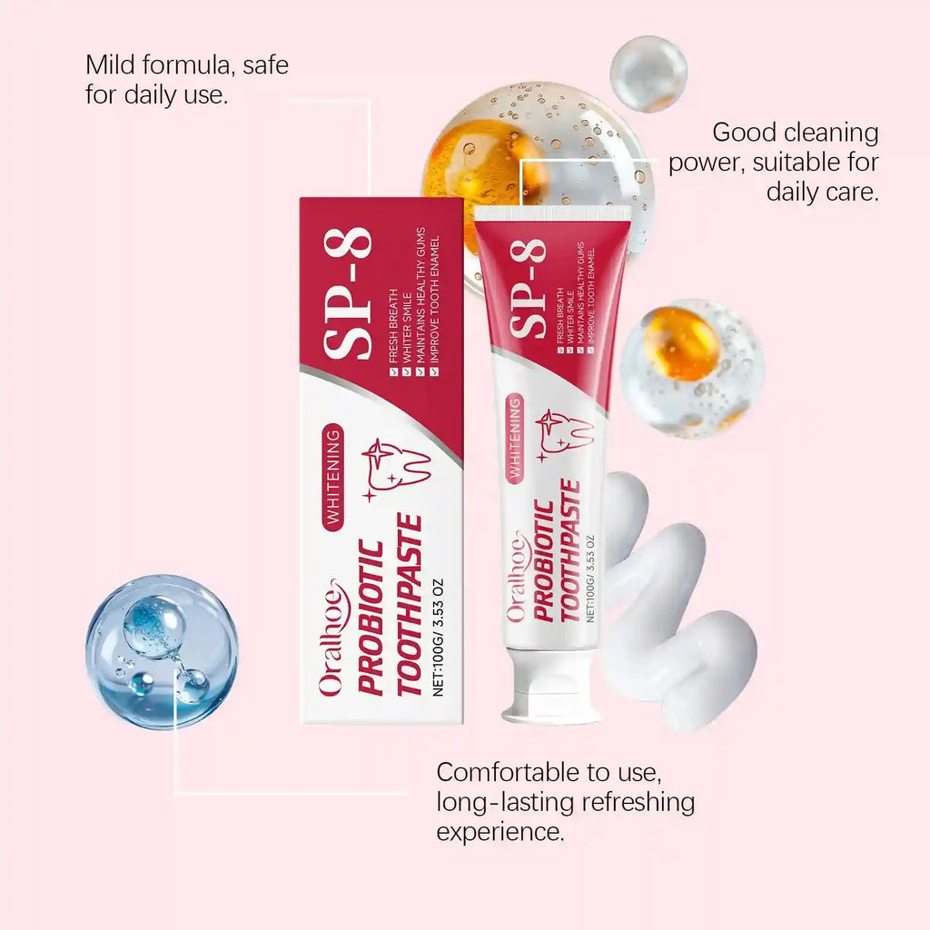 Tidesmit SP-8 Hydroxyapatite teeth whitening toothpaste for deep stain removal and cavity prevention