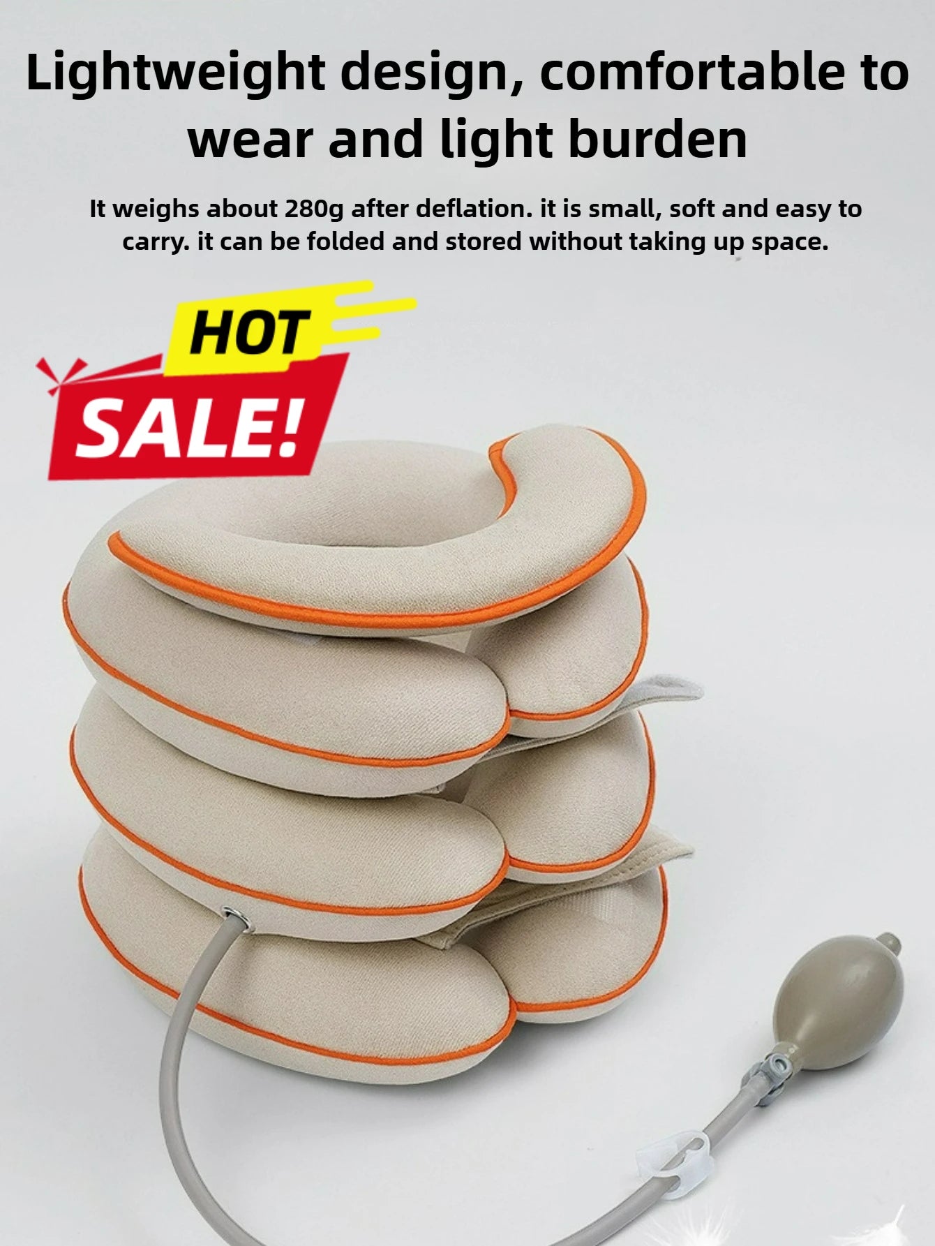 Inflatable Neck Stretcher for Cervical Traction - Tidesmit Wellness Relaxation Treatment Tidesmit