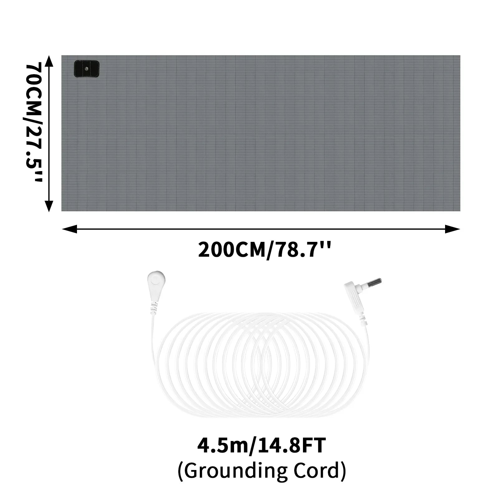 6 Size Grounding Mat Soft PU Pad for Improves Sleep Enhanced Circulation Reduces Pain Home Yoga Foot Mat Table Desk Rug