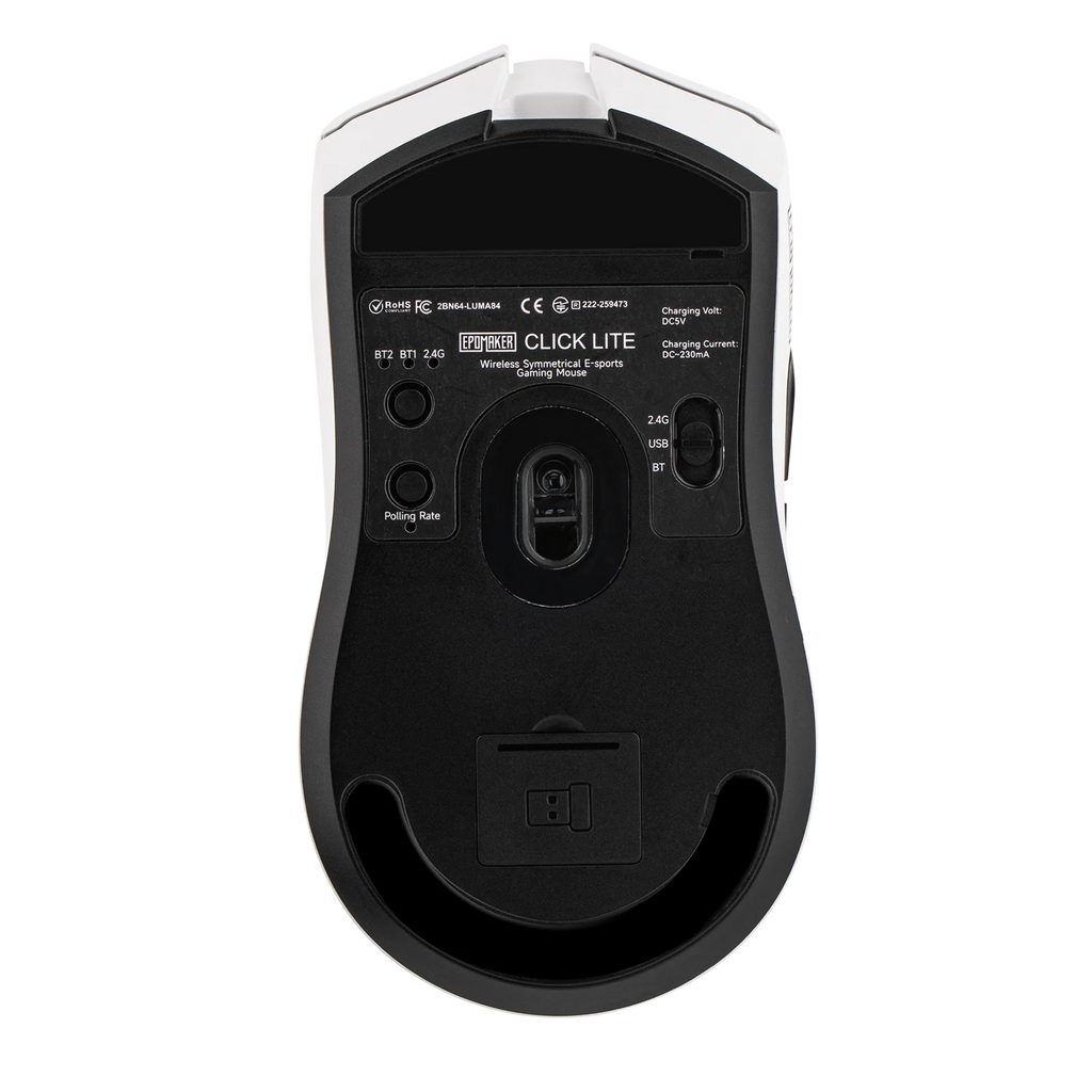 EPOMAKER Click Lite Tri-mode Wireless Ergonomic Contours Gaming Mouse with PAW3311 Sensor & 800–24 000 DPI for Gaming