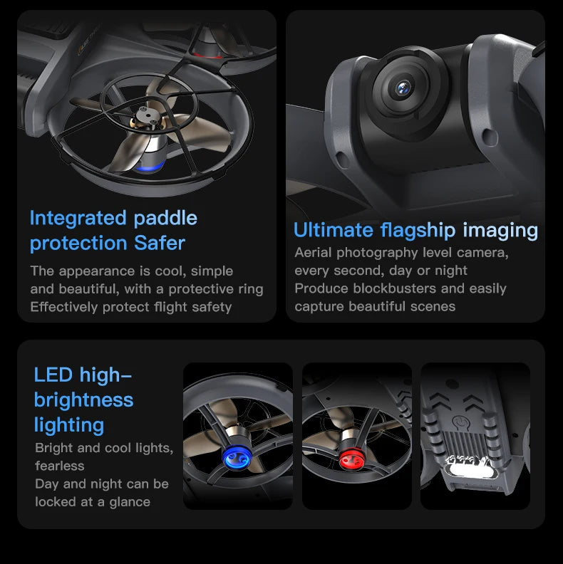 4K Camera Drone with Obstacle Avoidance and Dual Screen Remote Control Tidesmit