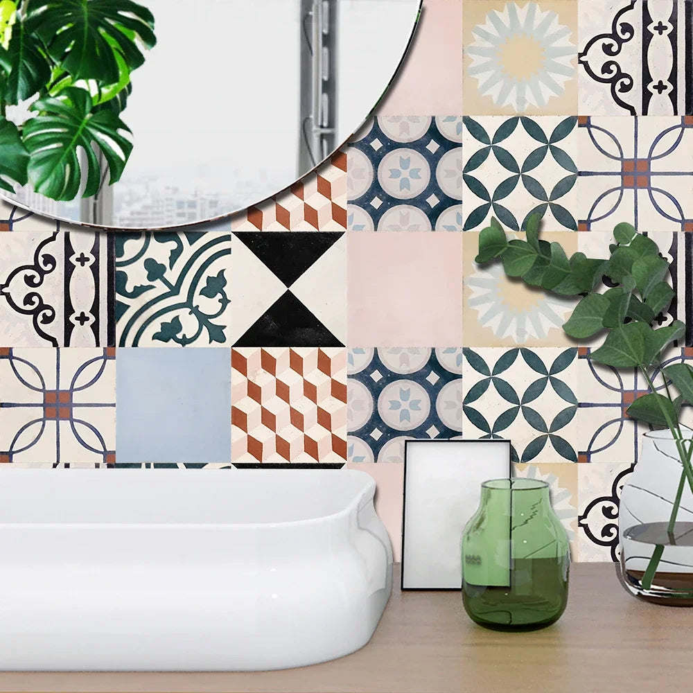 29 Styles Thickened Frosted Tiles Floor Sticker Kitchen Bathroom Home Renovation Wallpaper Waterproof Non-slip Art Wall Decals