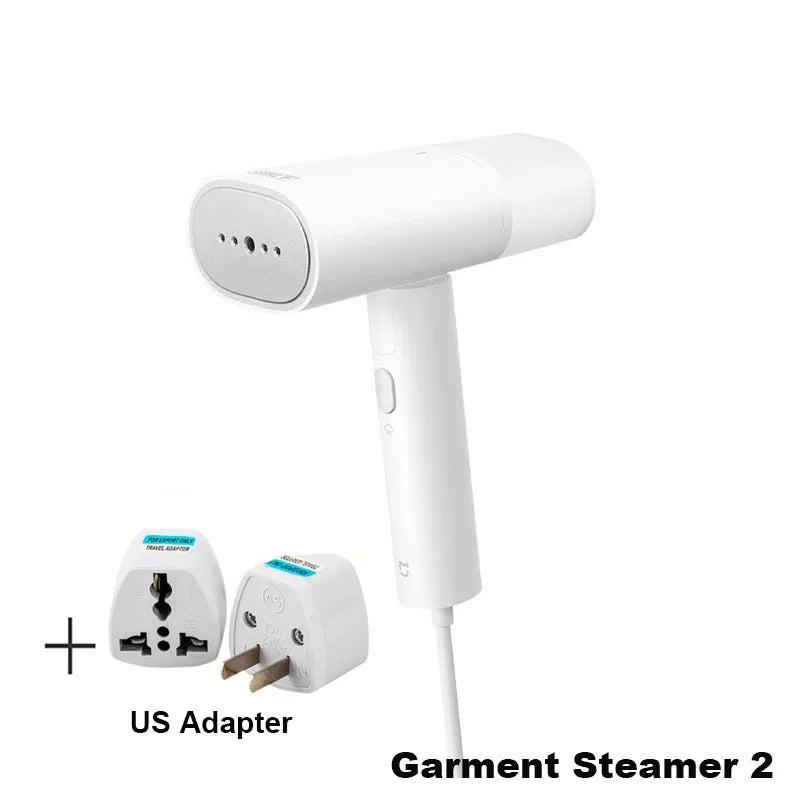 Tidesmit MIJIA Handheld Garment Steamer 2 showing portable foldable design for flat ironing and mite removal