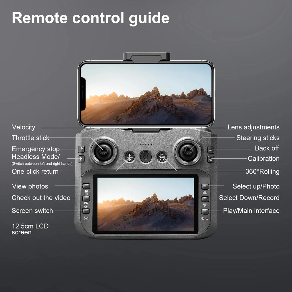 4K Camera Drone with Dual Lens and Brushless Motor - S156 Foldable Tidesmit