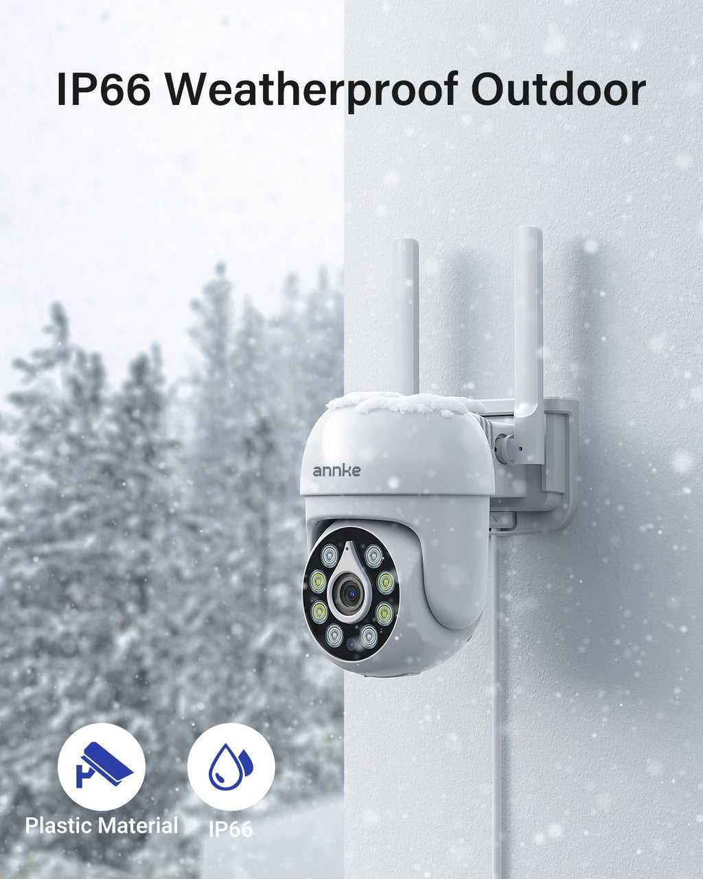 ANNKE Smartest 5MP Super HD PT Camera Security POE Camera 8X Digital Zoom Surveillance IP Camera With Detection Audio Record