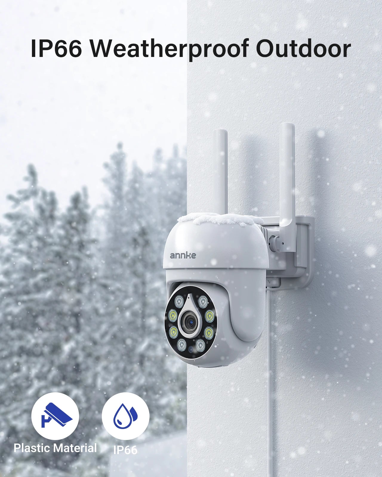 ANNKE Smartest 5MP Super HD PT Camera Security POE Camera 8X Digital Zoom Surveillance IP Camera With Detection Audio Record